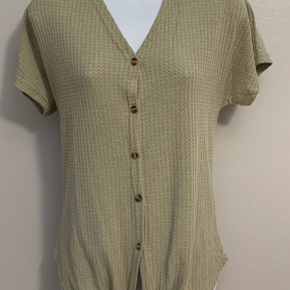 CHVITY Waffle Knit Top NWT